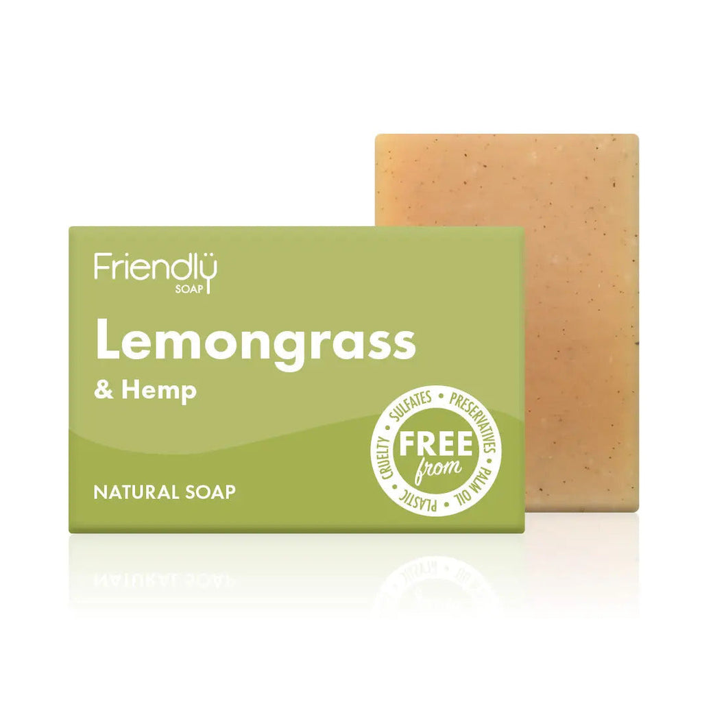 Friendly Body Soap Bar Lemongrass Hemp Handmade Natural Eco Friendly Sulfate free palm oil free