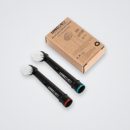 Live coco Oral B compatible eco friendly recyclable soft bristles junior brush heads kids
