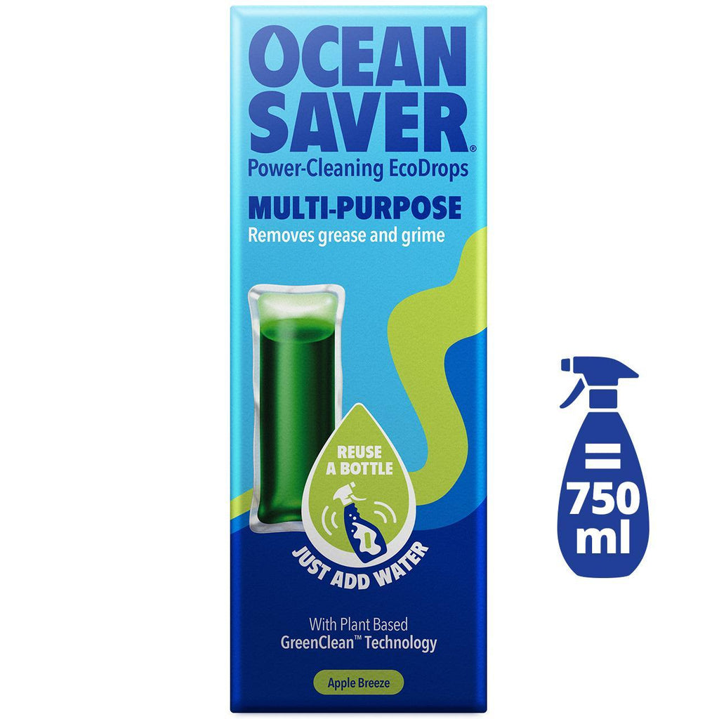 Ocean Saver Multipurpose Apple Breeze Cleaning Spray Ecodrop Eco friendly plastic free refill pods