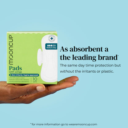 & Sisters by Mooncup - 100% Organic Cotton Menstrual Pads With Wings