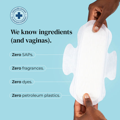 & Sisters by Mooncup - 100% Organic Cotton Menstrual Pads With Wings