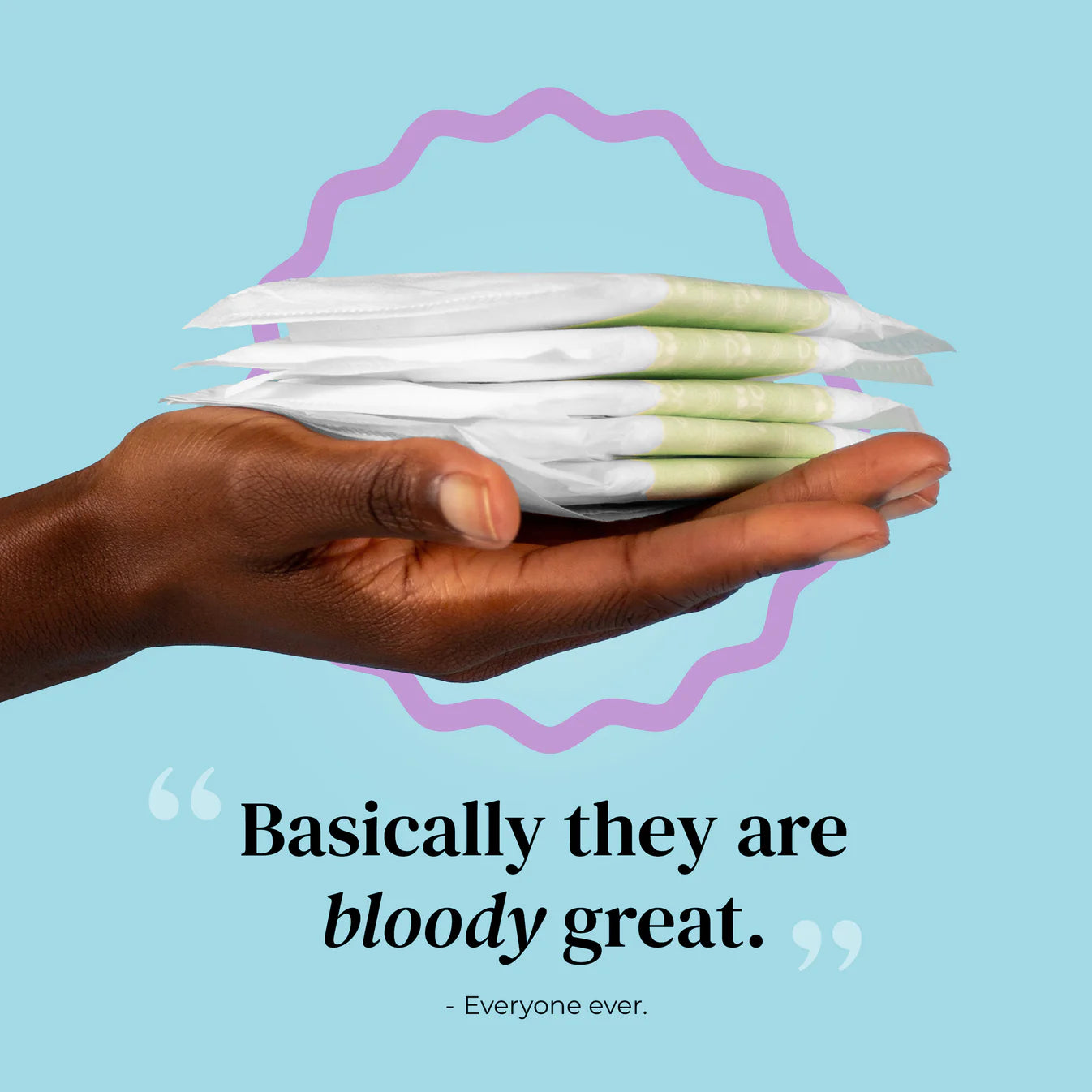 & Sisters by Mooncup - 100% Organic Cotton Menstrual Pads With Wings