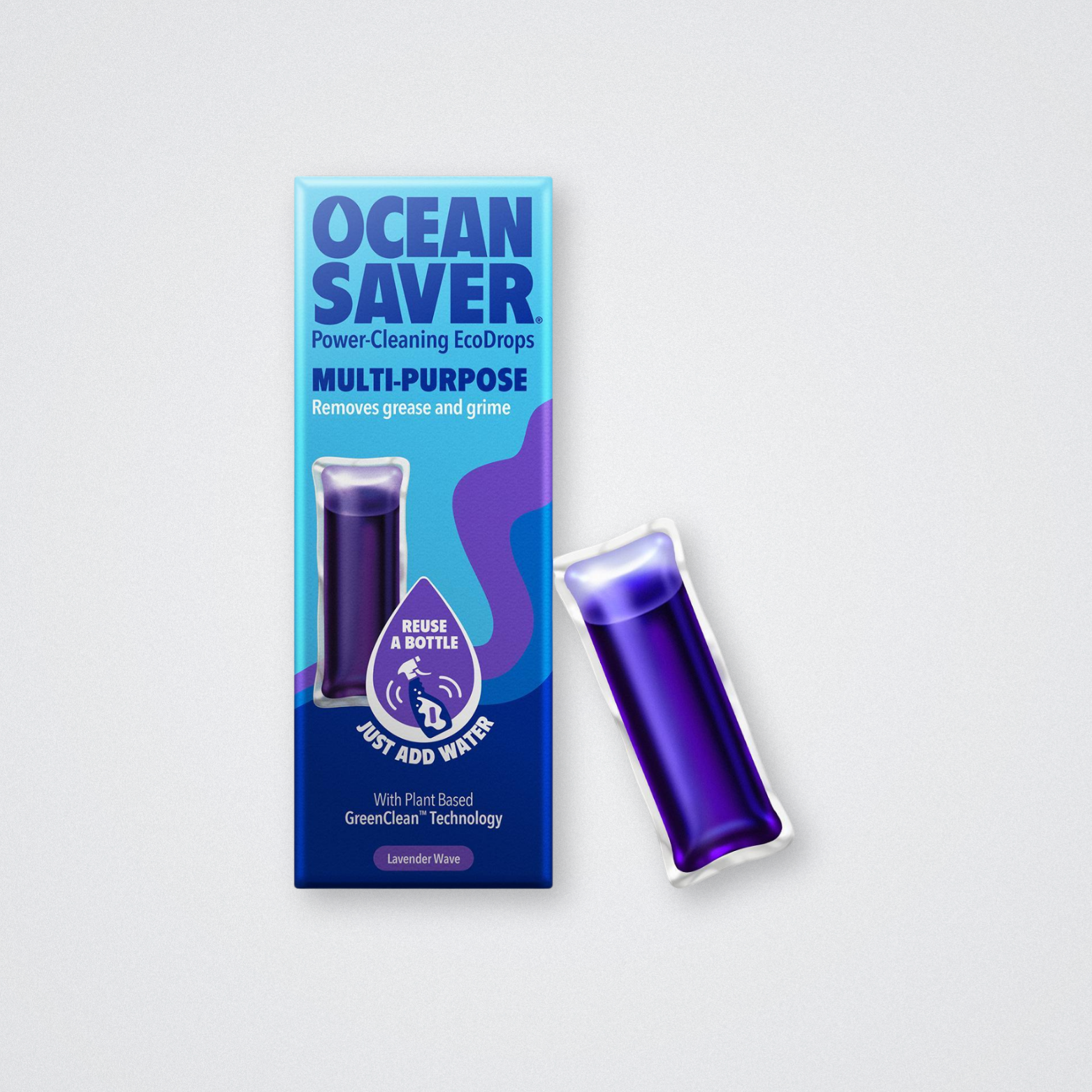 ocean saver multipurpose lavender wave ecodrop refill pods cleaning plastic free eco friendly