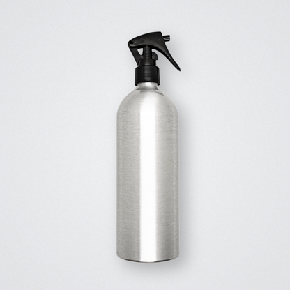 plastic free aluminium travel bottle 100ml 500ml reusable refillable spray nozzle