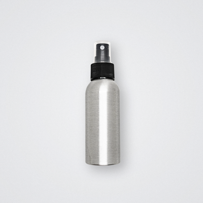 plastic free aluminium travel bottle 100ml 500ml reusable refillable spray nozzle
