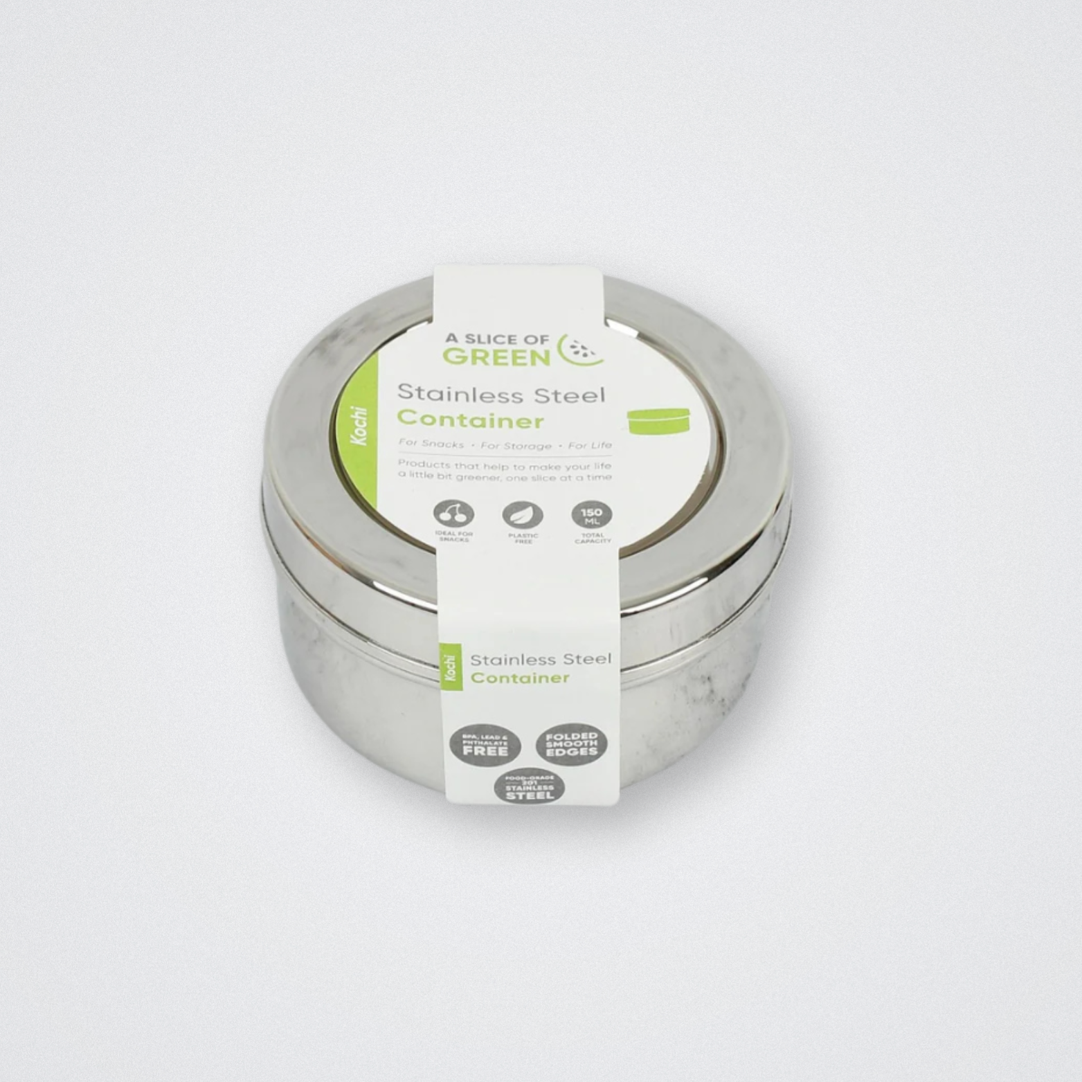 KOCHI Food container snack pot Stainless Steel, Plastic Free A Slice of Green, Recyclable Eco friendly
