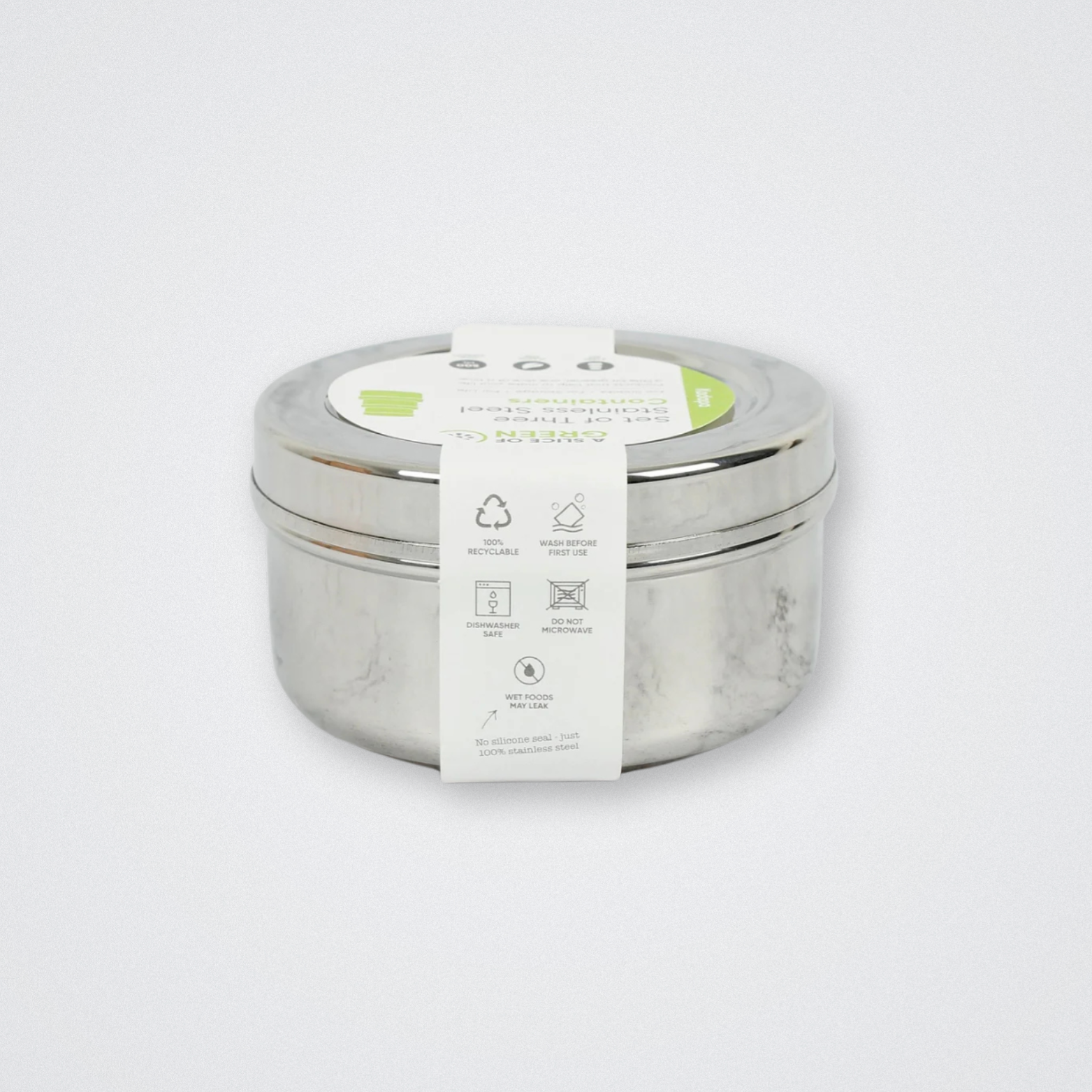 KOCHI Food container snack pot Stainless Steel, Plastic Free A Slice of Green, Recyclable Eco friendly