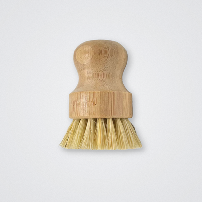 Kitchen Pot Brush Natural Bamboo Eco friendly biodegradable Sisal Brush stiff and medium