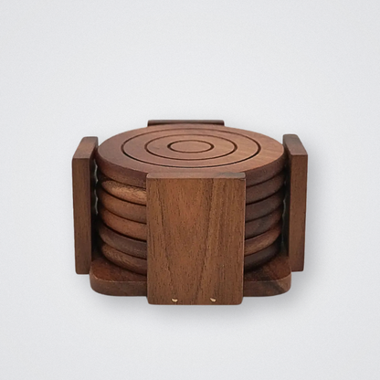 Acacia Wood Coaster Set of 5