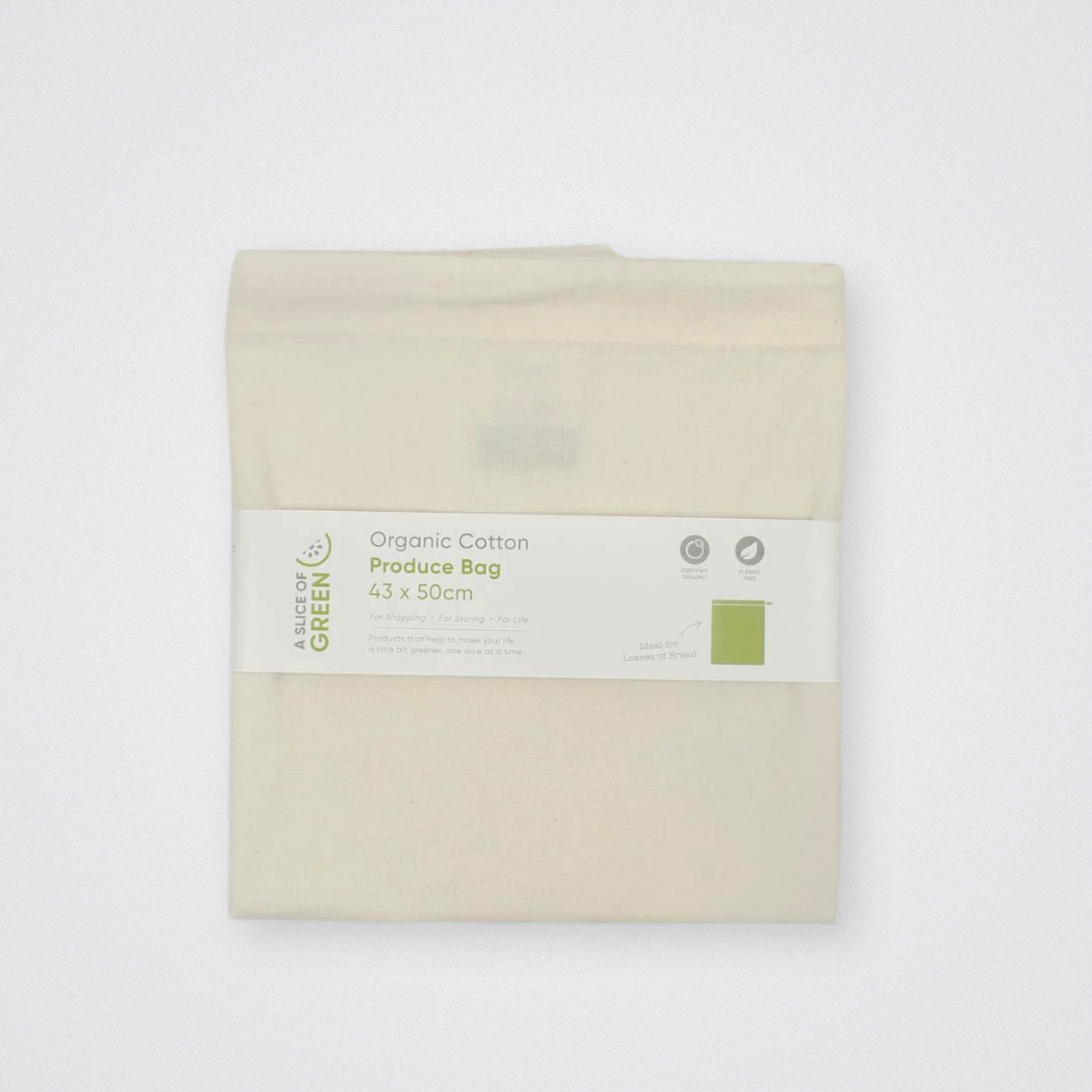 Organic Cotton Produce Bag Plastic Free Large
