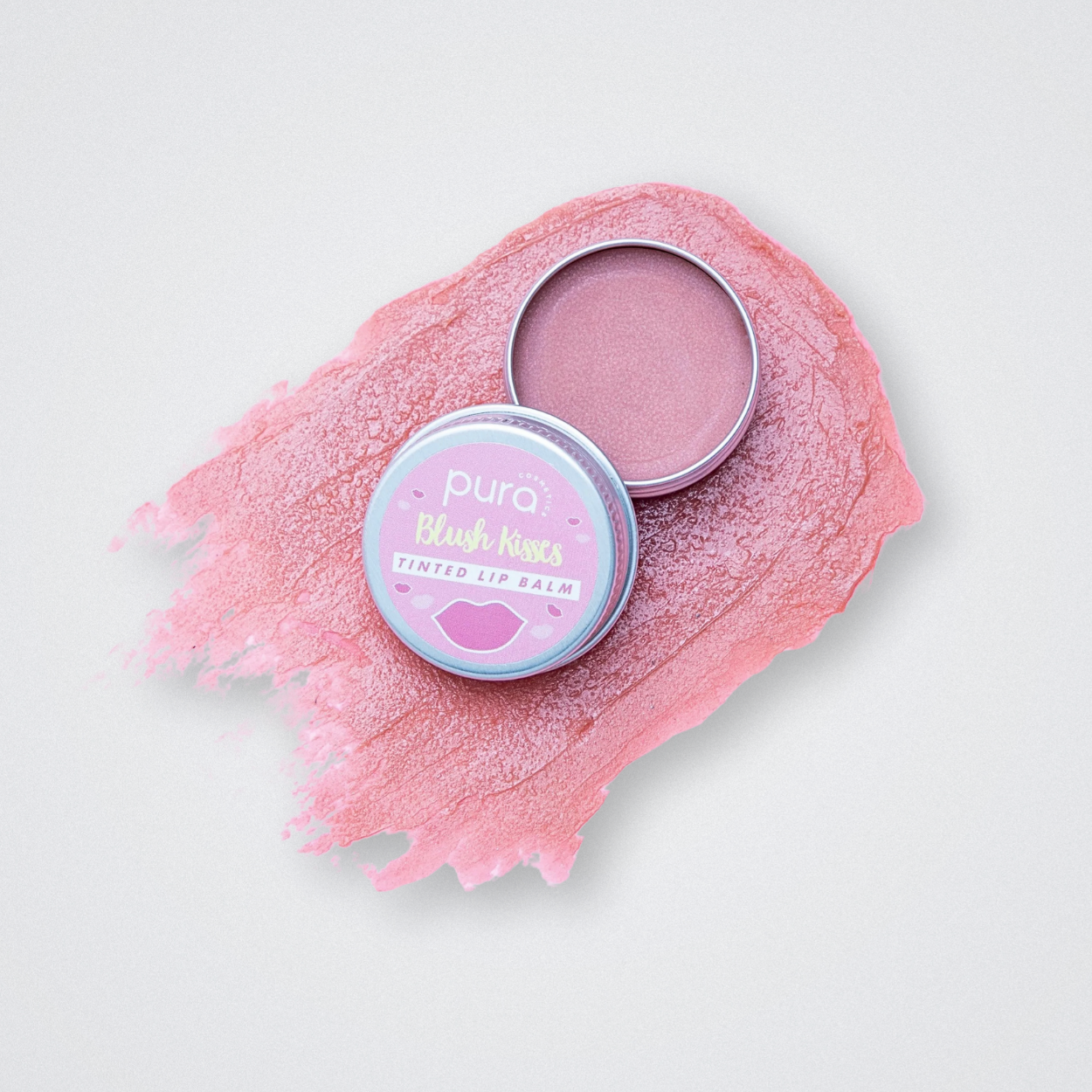 Pura Blush Kisses Tinted Lip Balm Natural Vegan