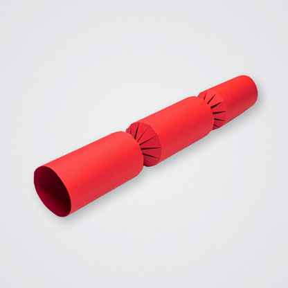 Red Linen Effect Christmas Cracker Making Kit Eco Friendly Paper DIY and Keep