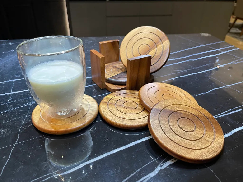 Acacia Wood Coaster Set of 5