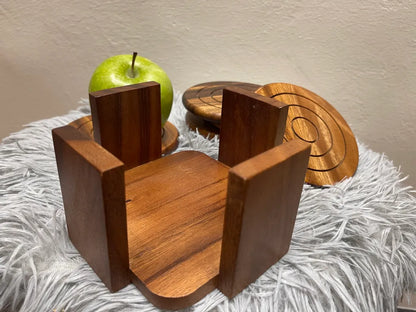 Acacia Wood Coaster Set of 5