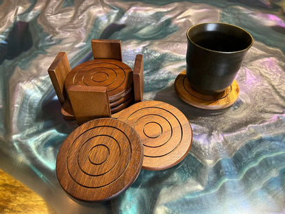 Acacia Wood Coaster Set of 5