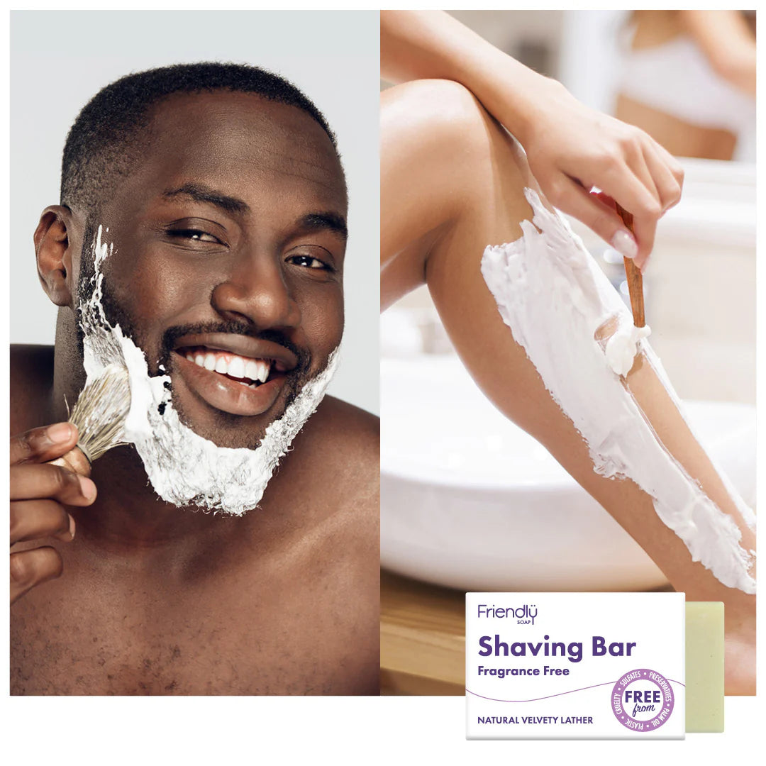 Friendly Shaving Bar Fragrance Free Plastic Free Eco Friendly Natural Sulfate Free