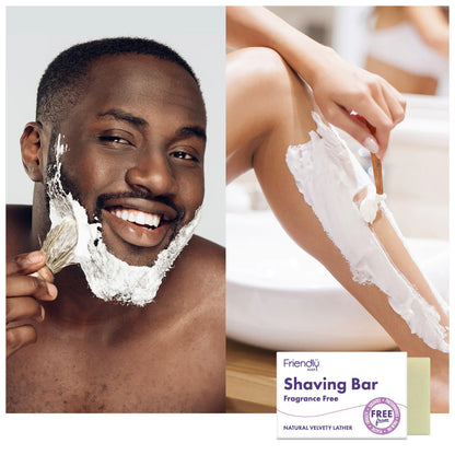 Friendly Shaving Bar Fragrance Free Plastic Free Eco Friendly Natural Sulfate Free