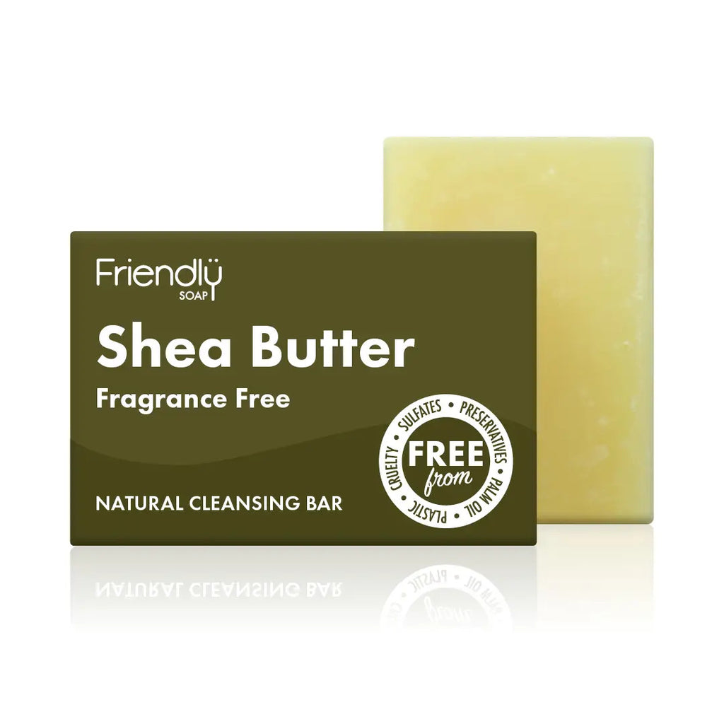 friendly face cleansing bar shea butter fragrance free natural vegan handmade sulfate free plastic free palm oil free