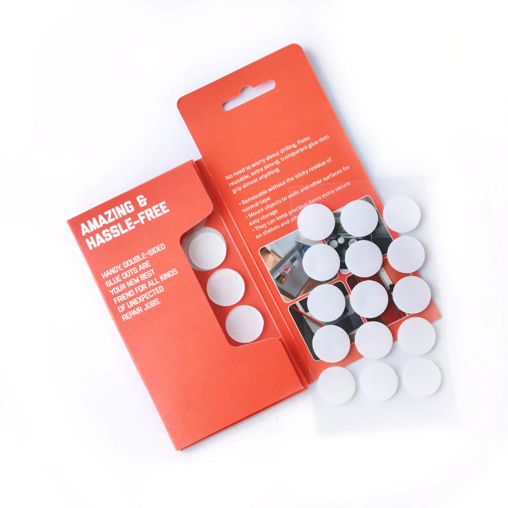 Fixits Reusable Glue Dots 30 Pack Natural Adhesive As seen on dragon's den Plastic Free Reusable
