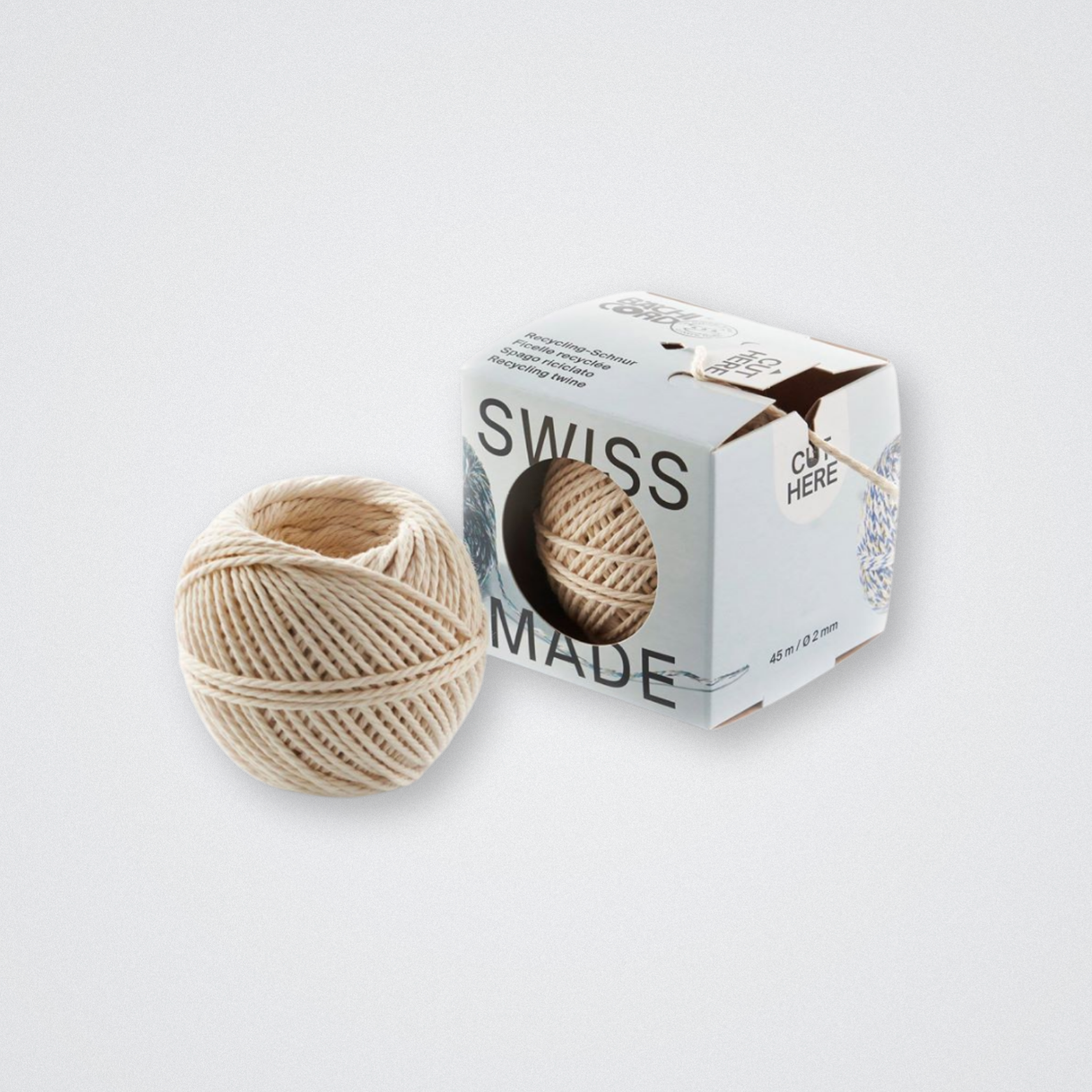 Recycled Natural Cotton Twine Plastic Free Eco Friendly Stationery with Dispenser