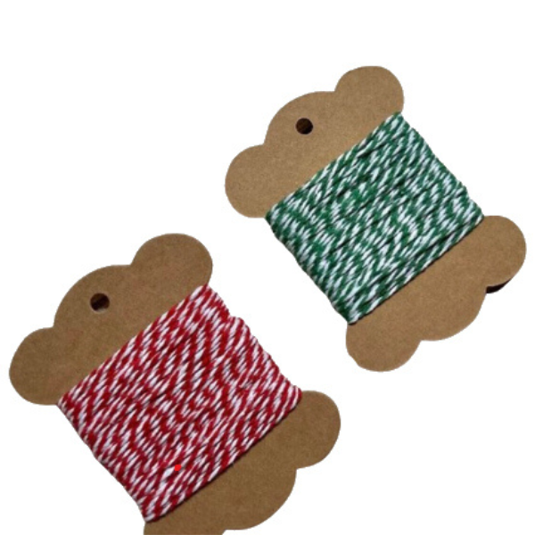 Christmas Twine wrapping plastic free red green white festive eco friendly