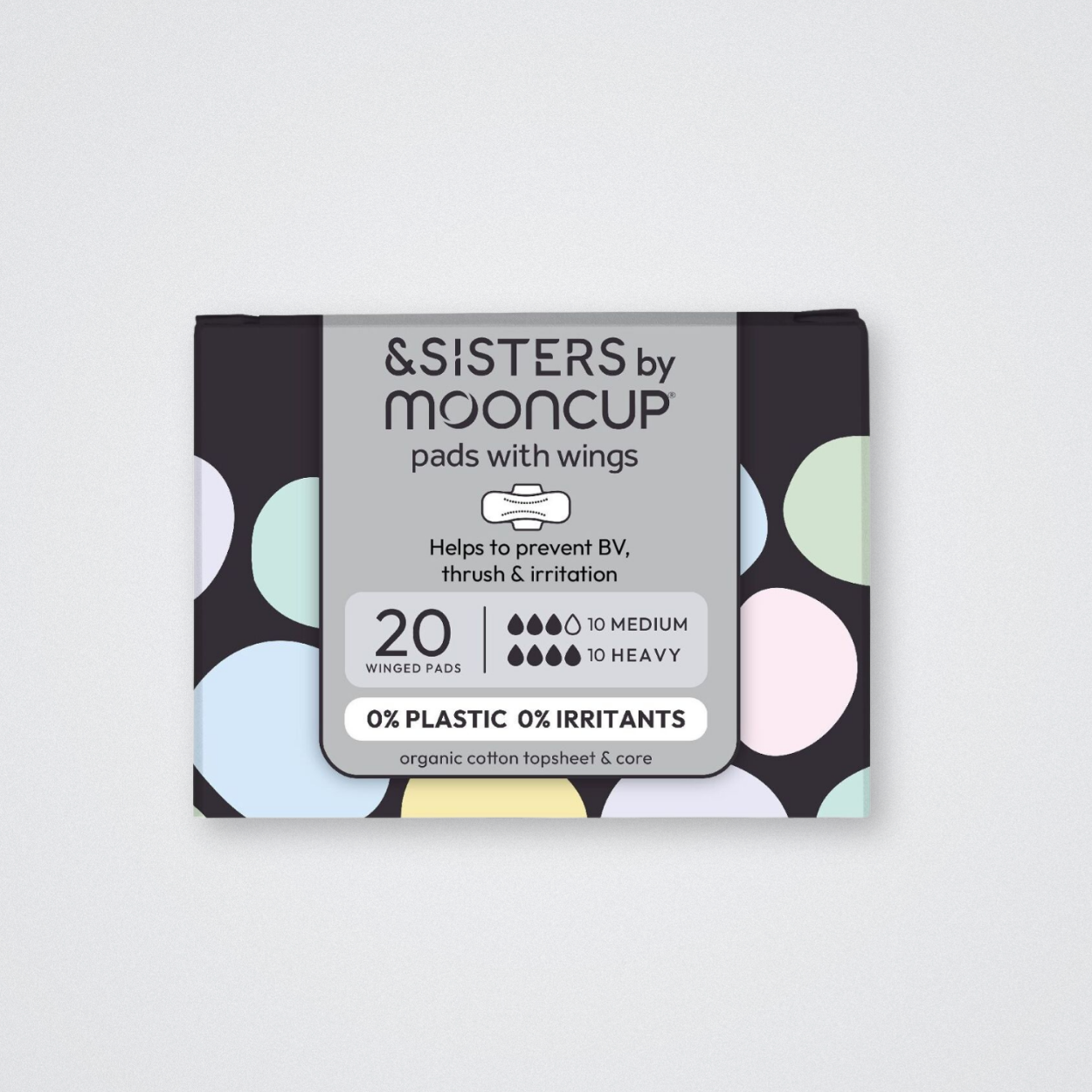 & Sisters by Mooncup Menstrual Pads with Wings Day and Night Duo