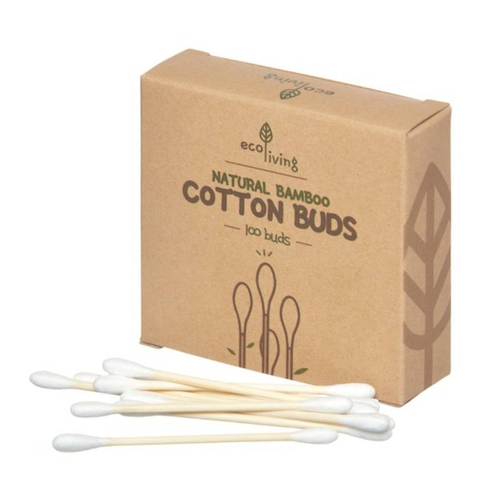 Ecoliving Bamboo Cotton Buds Biodegradable Natural Bamboo Plastic Free Biodegradable Compostable Ecoliving 100