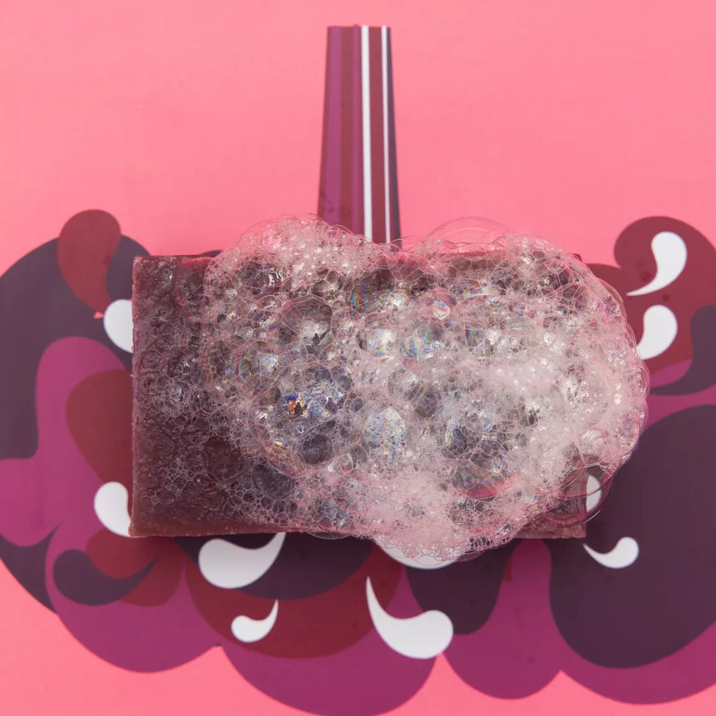 Shower Blocks - Black Cherry Solid Shower Gel Plastic Free Eco Friendly Body Soap Bar