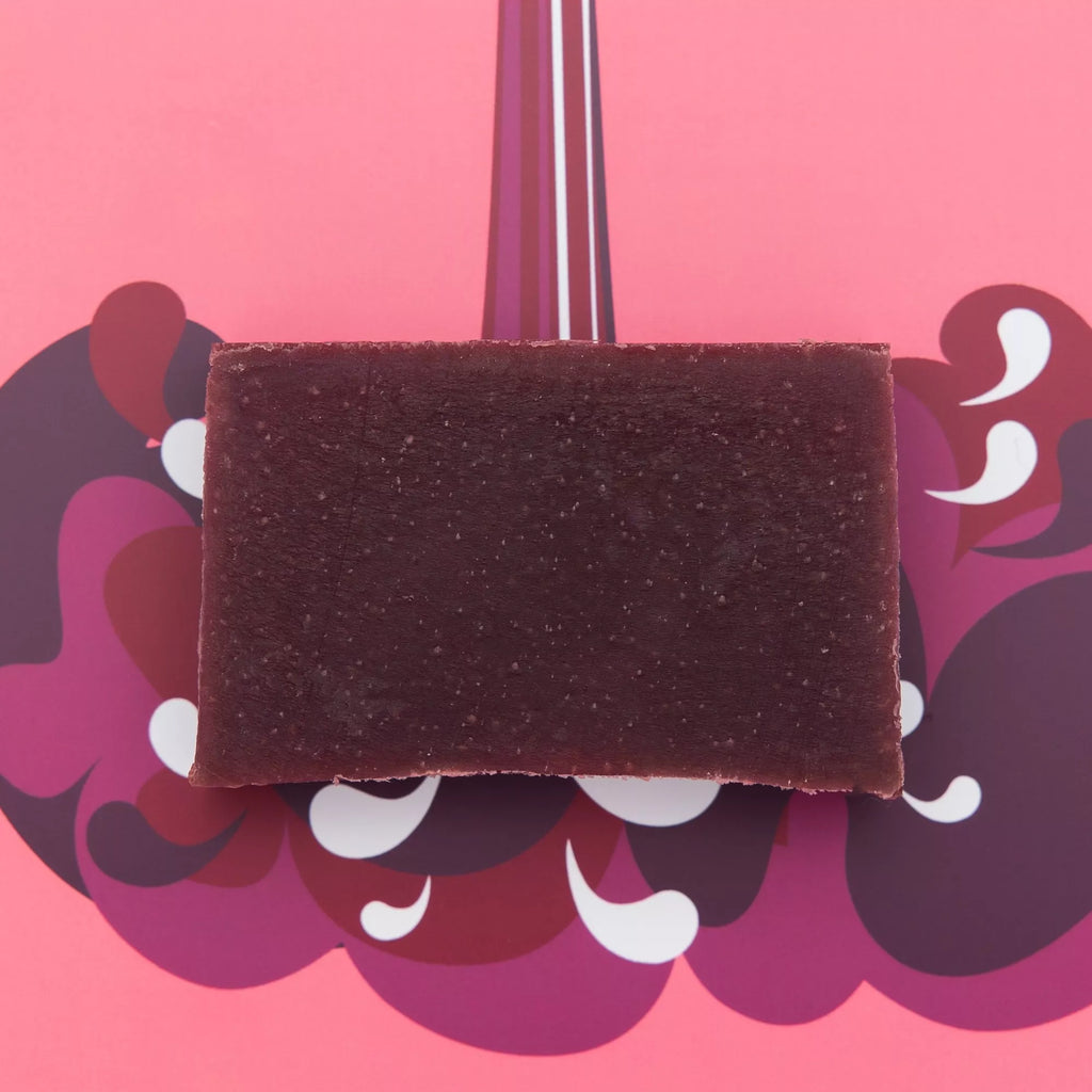 Shower Blocks - Black Cherry Solid Shower Gel Plastic Free Eco Friendly Body Soap Bar