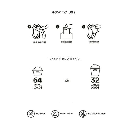 Eco Laundry Sheets - 64 Washes