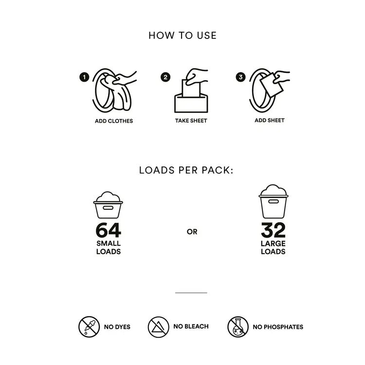 Eco Laundry Sheets - 64 Washes