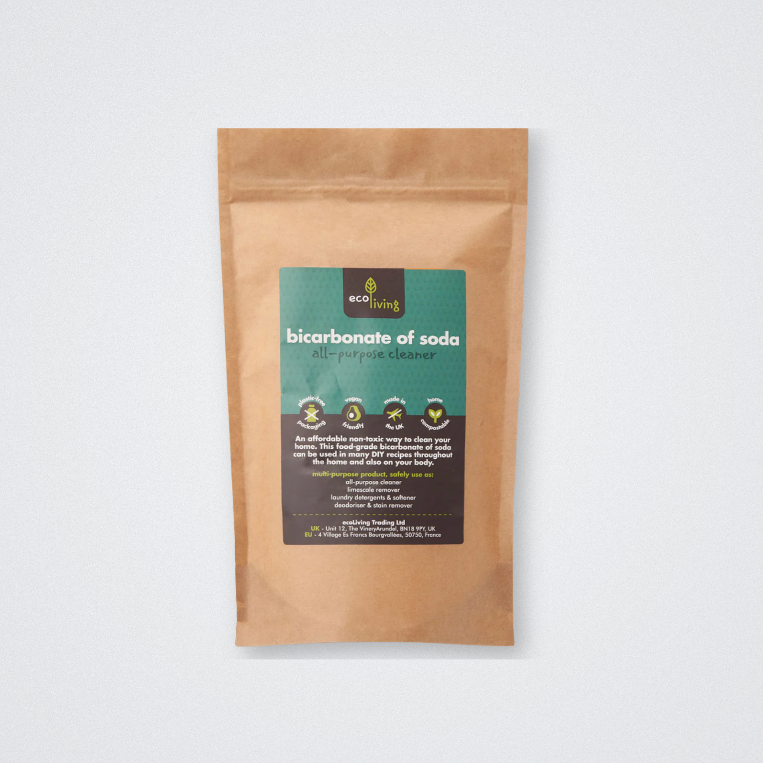 Ecoliving Bicarbonate of Soda Natural Cleaning Plastics Free