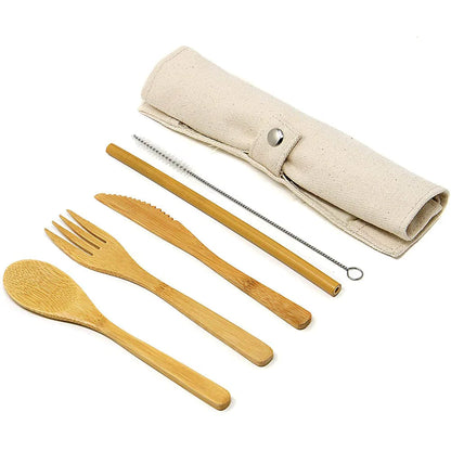 &Keep Cutlery Set bamboo eco-friendly, plastic free