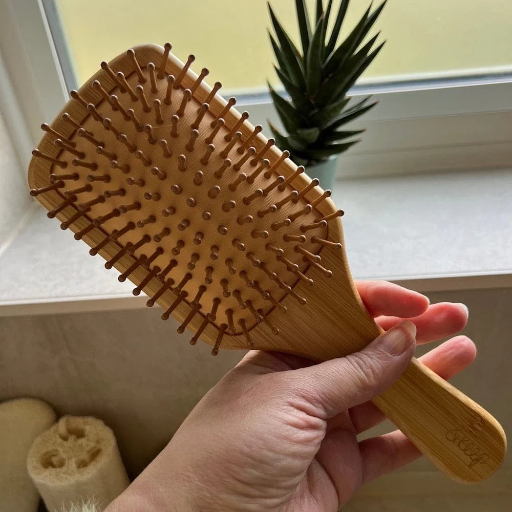 & Keep Bamboo Hairbrush Plastic Free Eco Friendly Large Paddle