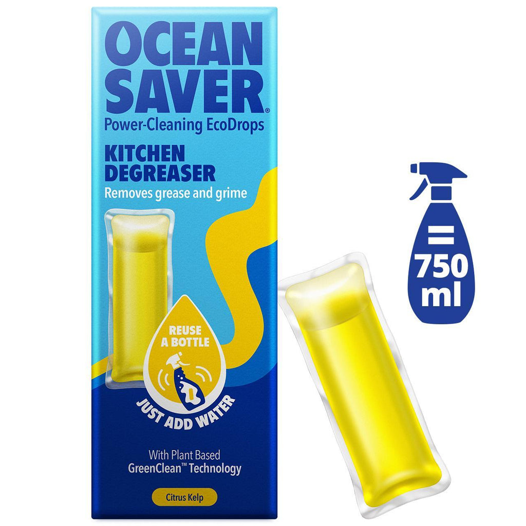 Ocean Saver Kitchen Degreaser Cleaning Ecodrop plastic free eco friendly refill pod