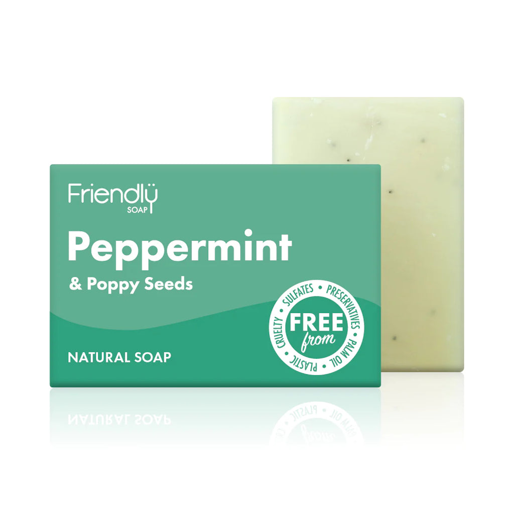 friendly soap bar peppermint vegan handmade eco friendly plastic free sulfate free palm oil free