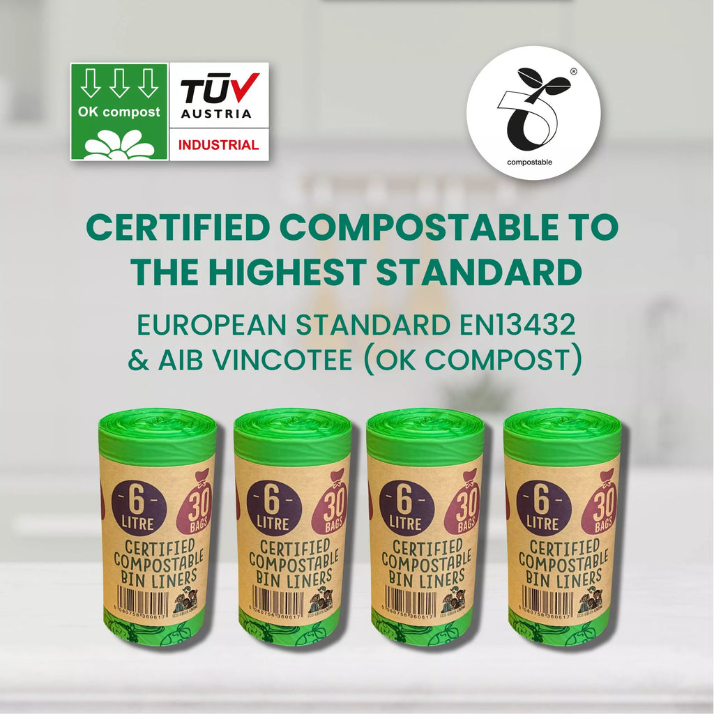 Compostable Bin Liners Eco Green Living 6L litres