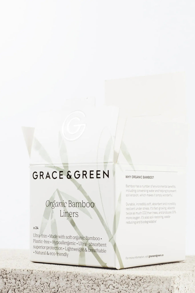 Eco Friendly Bamboo Period Liners Grace & Green Plastic Free Natural Organic