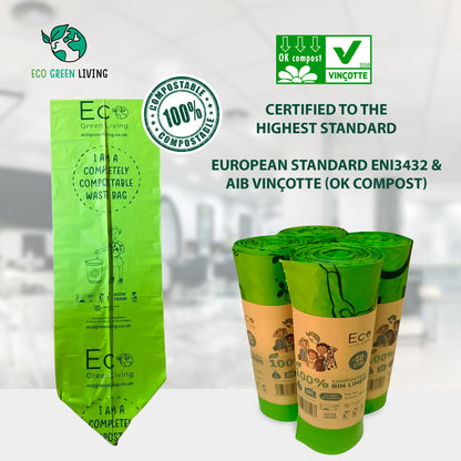 Compostable Bin Liners 60 Litres 60L Eco Green Living
