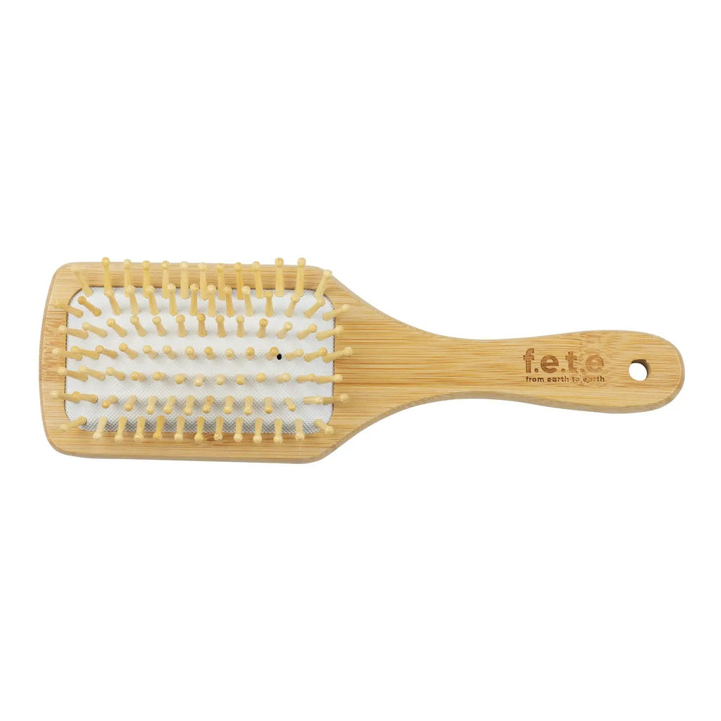 f.e.t.e Bamboo Natural Rubber Hairbrush Large paddle