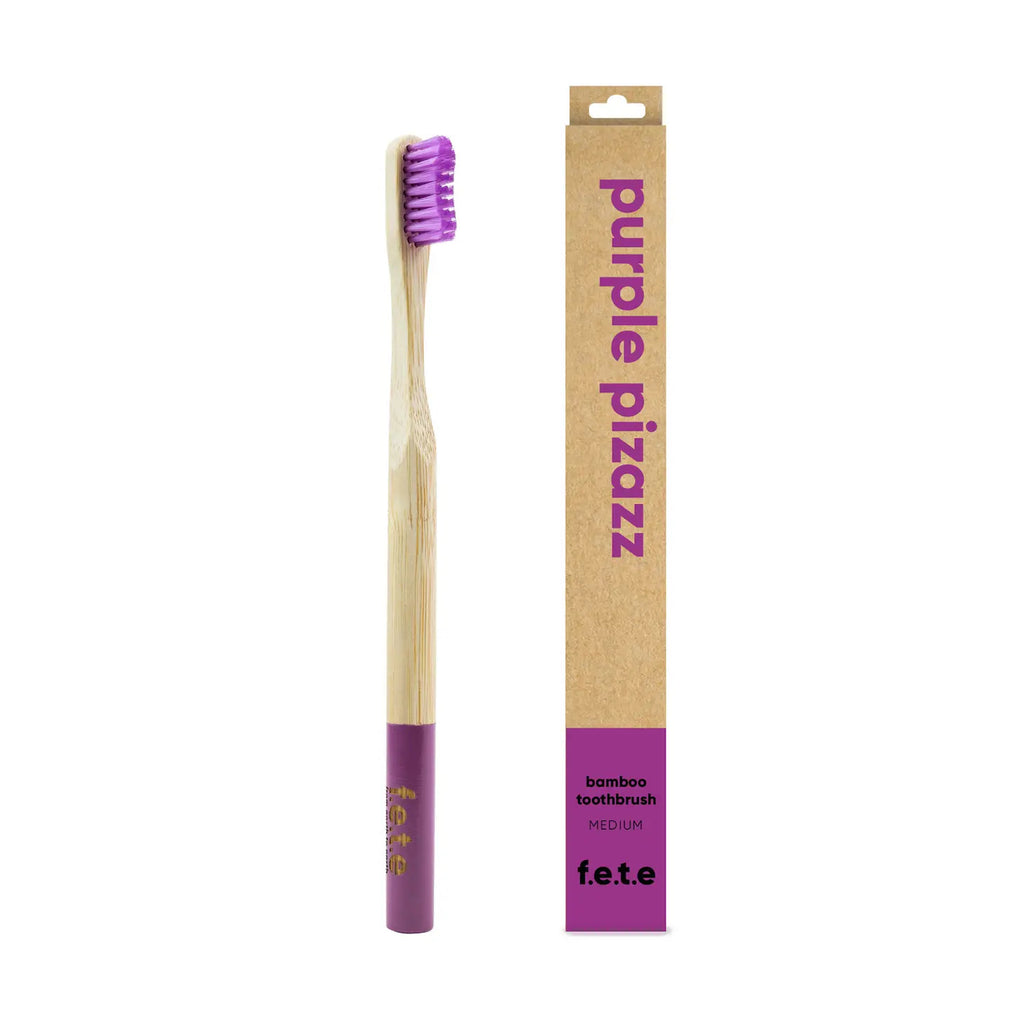 f.e.t.e Medium Bamboo toothbrush adult in Purple Pizazz