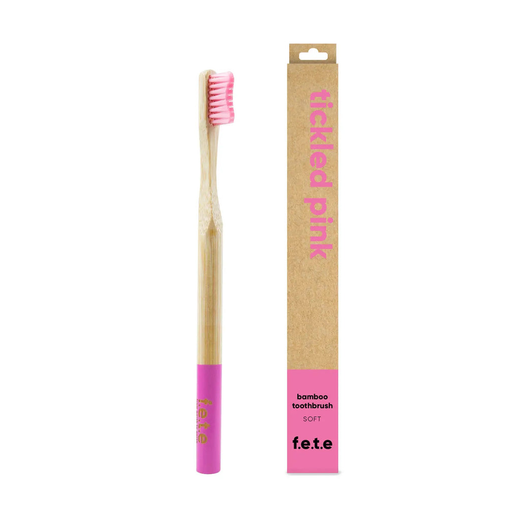 f.e.t.e. Soft bamboo toothbrush Adult in Tickled PInk