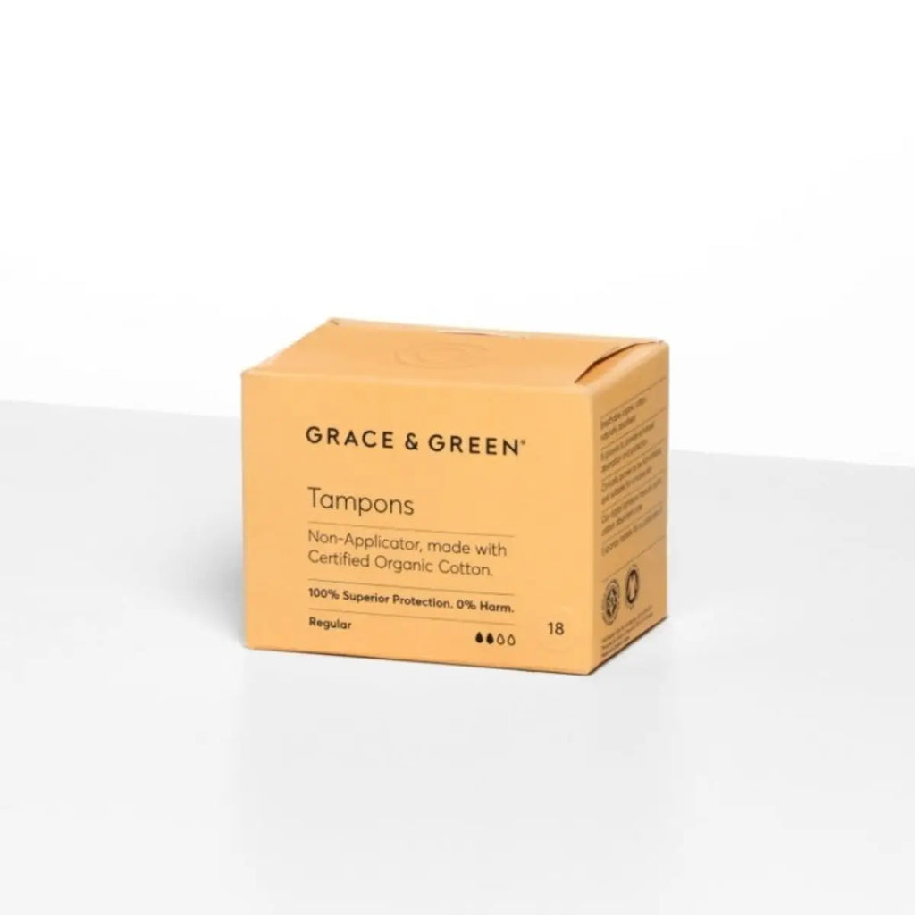 Eco friendly tampons organic cotton plastic free natural grace and green