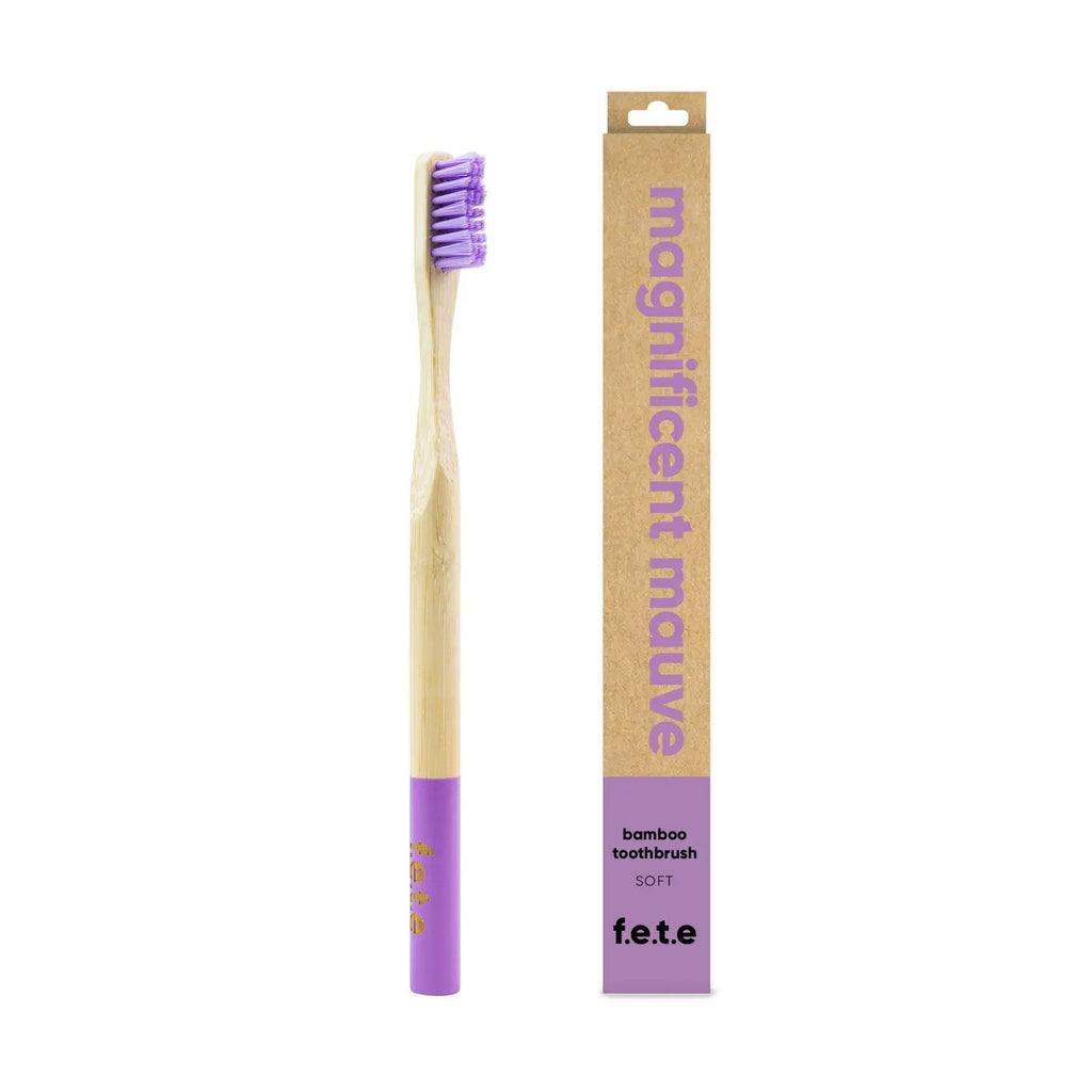 f.e.t.e. Soft bamboo toothbrush adult in purple magnificient mauve